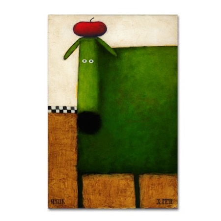 Daniel Patrick Kessler 'Green Dog ' Canvas Art,22x32